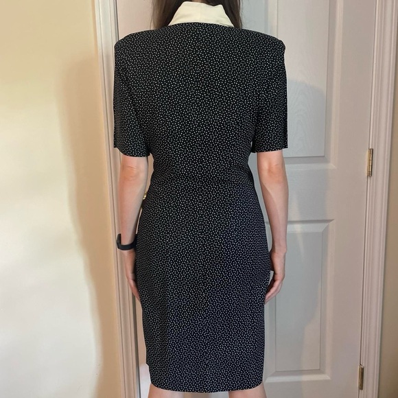 Vintage Lady Carol Polka Dot Dress 80s Secretary style - Picture 8 of 8